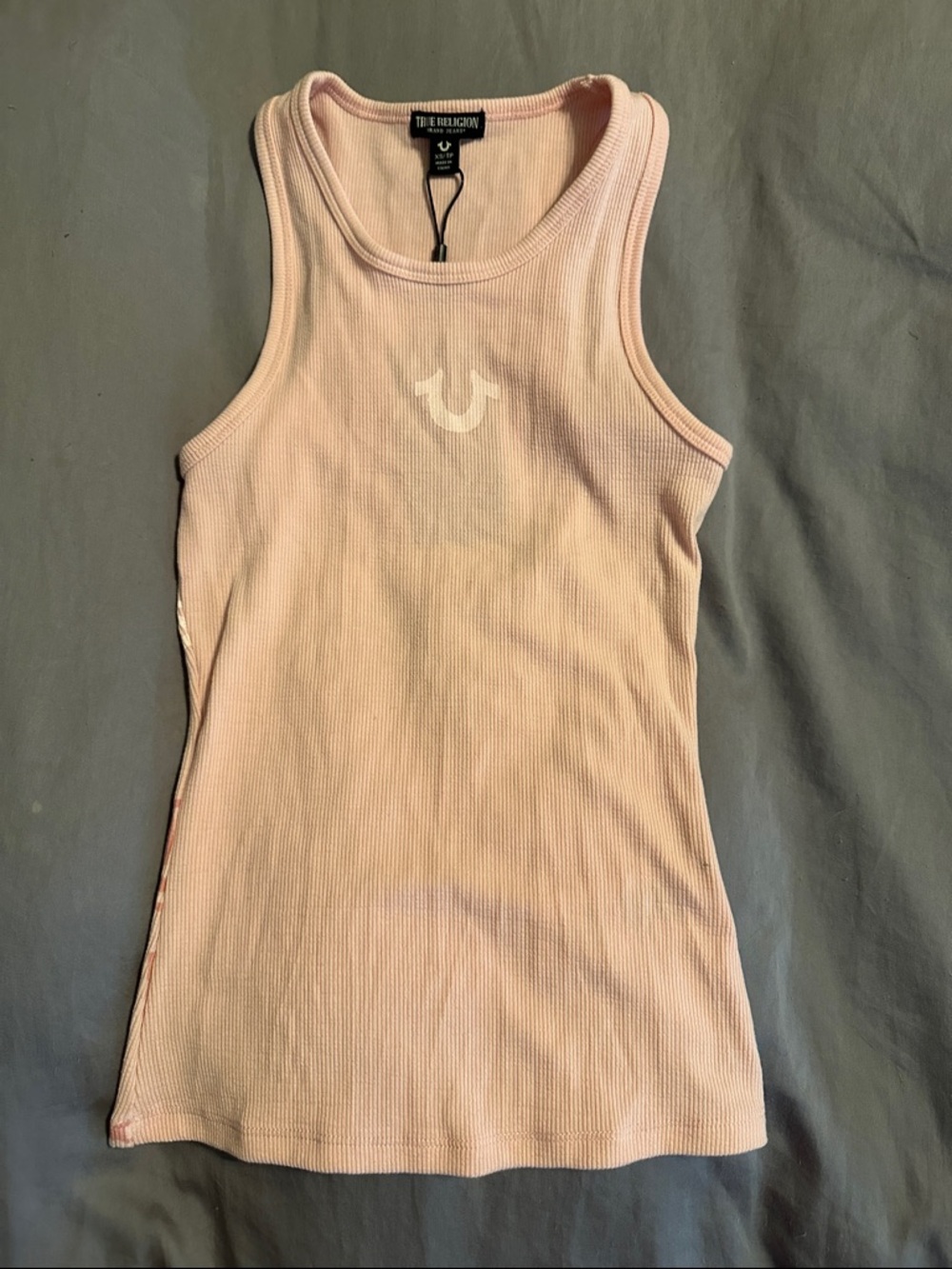 True Religion Light Pink Ribbed Tank